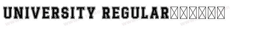 University Regular字体转换